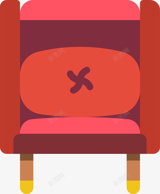躺椅办公家具4扁平图标svg_新图网 https://ixintu.com 办公 家具 扁平 躺椅
