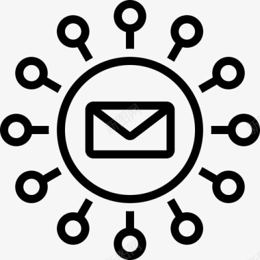 电子邮件营销沟通通信图标图标