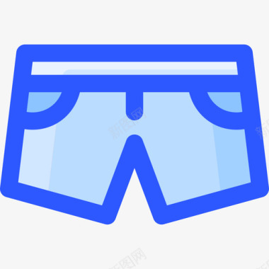 短裤衣服154蓝色图标图标