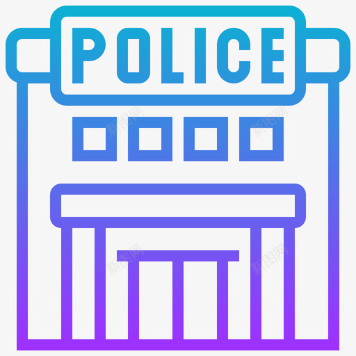 警察局公共服务28坡度图标svg_新图网 https://ixintu.com 公共服务 坡度 警察局
