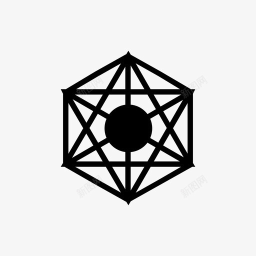 六边形网格图标svg_新图网 https://ixintu.com 六边形 网格