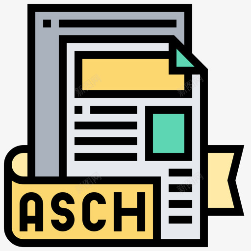 Ascii文件和文档26线性颜色图标svg_新图网 https://ixintu.com Ascii 数字码表 文件 文档 线性 颜色