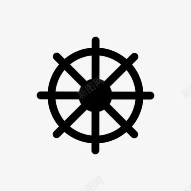 舵手帆船航运图标图标