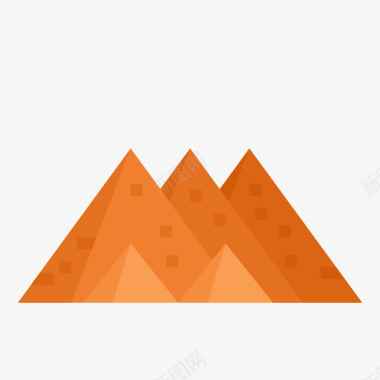 金字塔地标35平坦图标图标