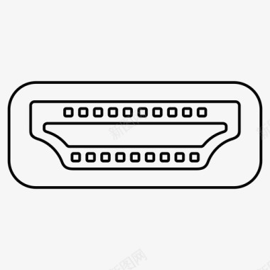 数字视频连接器显示端口hdmi图标图标