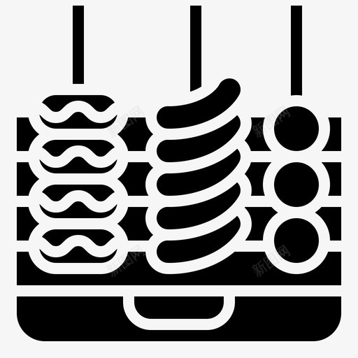 排骨烧烤和烧烤派对2雕文图标svg_新图网 https://ixintu.com 排骨 派对 烧烤 雕文