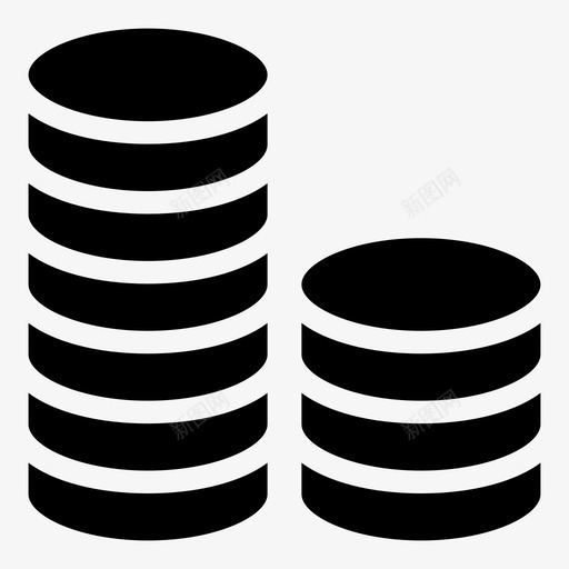 硬币货币收入图标svg_新图网 https://ixintu.com 储蓄 出售 投资 收入 硬币 货币