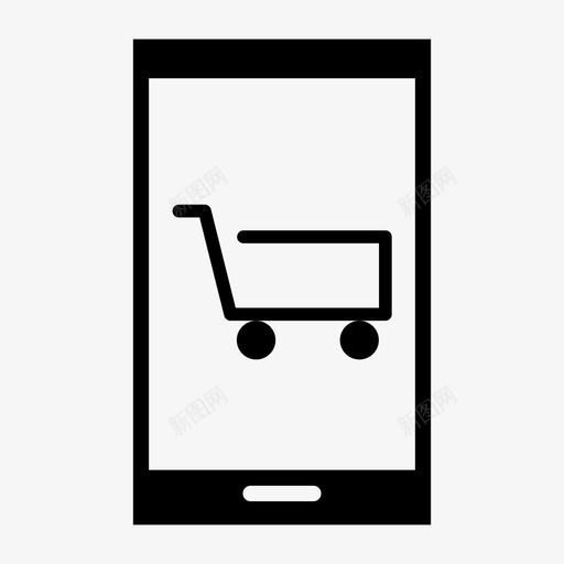 购物车电话在线在线商店图标svg_新图网 https://ixintu.com 商店 在线 字形 技术 电话 网络营销 购物 购物车