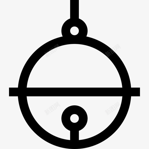 铃铛圣诞装饰7线性图标svg_新图网 https://ixintu.com 圣诞 线性 装饰 铃铛