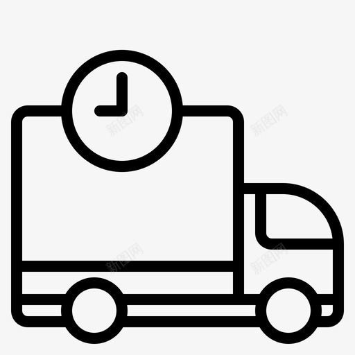 送货车网上购物8直线图标svg_新图网 https://ixintu.com 直线 网上购物 货车 送货