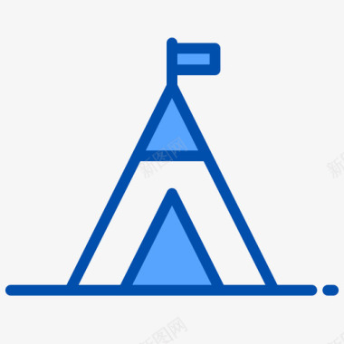 帐篷度假20蓝色图标图标