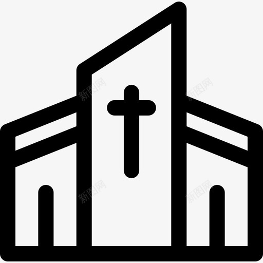 教堂宗教37直系图标svg_新图网 https://ixintu.com 宗教 教堂 直系