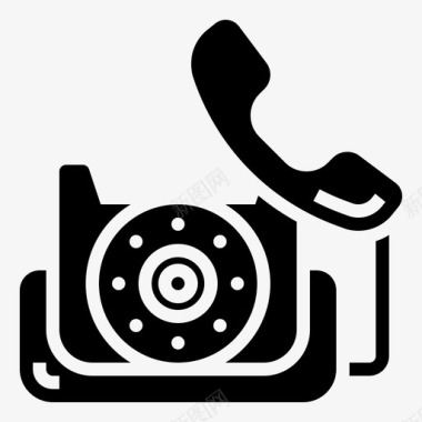 固定电话电信3字形图标图标