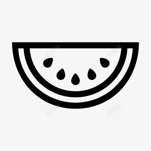 西瓜甜点食物图标svg_新图网 https://ixintu.com 健康 水果 甜点 绿色 西瓜 食物