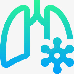 肺部感染感染肺部病毒传播30梯度图标高清图片