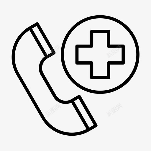 紧急电话呼叫联系人图标svg_新图网 https://ixintu.com 医务室 呼叫 大纲 电话 紧急 联系人