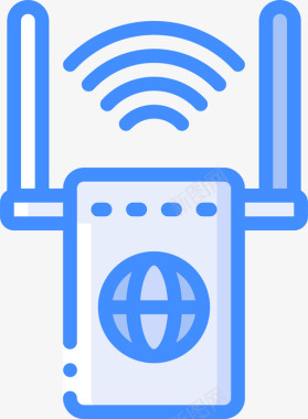 Wifi无线2蓝色图标图标
