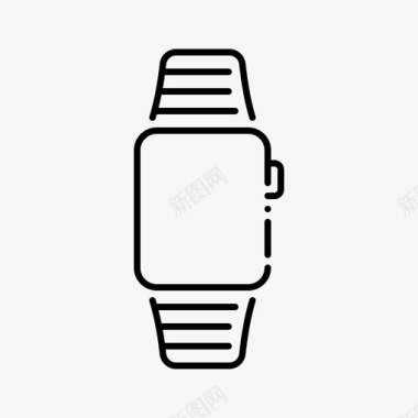 智能手表苹果产品线性图标图标