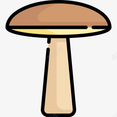 蘑菇自然121线形颜色图标图标
