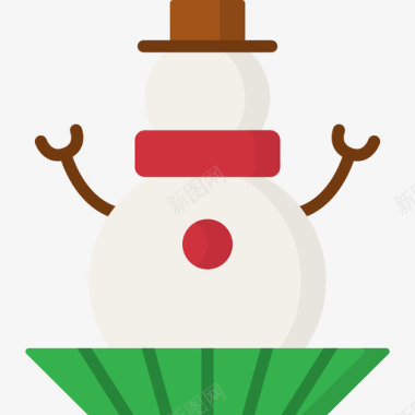 雪人圣诞食品3平装图标图标