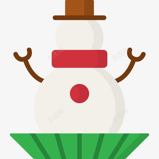 雪人圣诞食品3平装图标svg_新图网 https://ixintu.com 圣诞 平装 雪人 食品