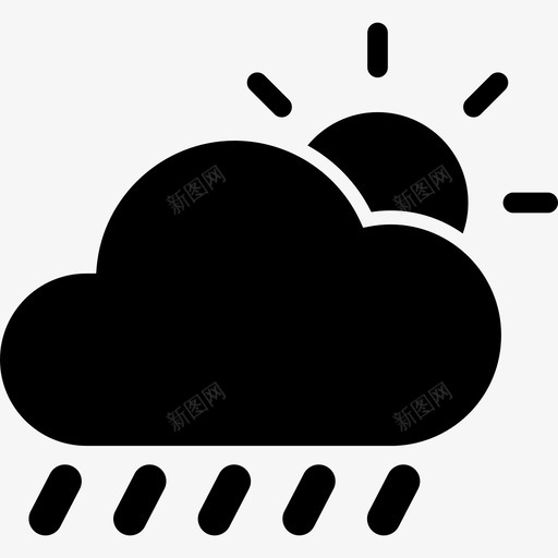 C-强阵雨（白天）svg_新图网 https://ixintu.com C-强阵雨（白天）