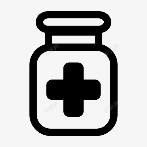 药品瓶子医疗保健图标svg_新图网 https://ixintu.com 医疗 医疗保健 医院 瓶子 药品