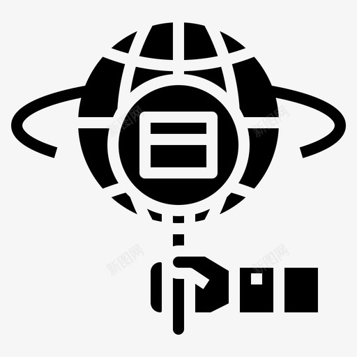 搜索引擎优化和网络在线商务8坚实图标svg_新图网 https://ixintu.com 优化 商务 在线 坚实 搜索引擎 网络