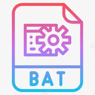 Bat文件扩展名1渐变图标图标