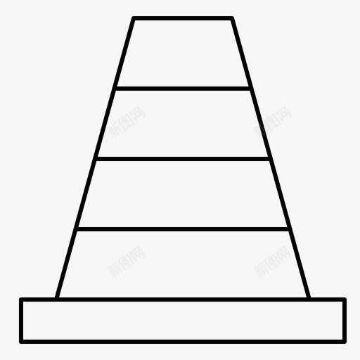 圆锥建筑工具图标svg_新图网 https://ixintu.com 圆锥 工具 建筑 细线