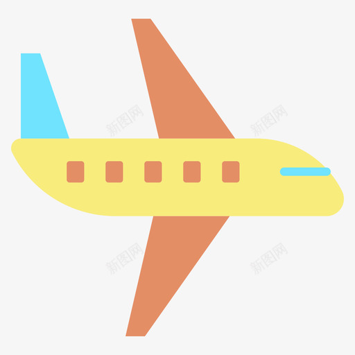 飞机旅行261平的图标svg_新图网 https://ixintu.com 平的 旅行 飞机