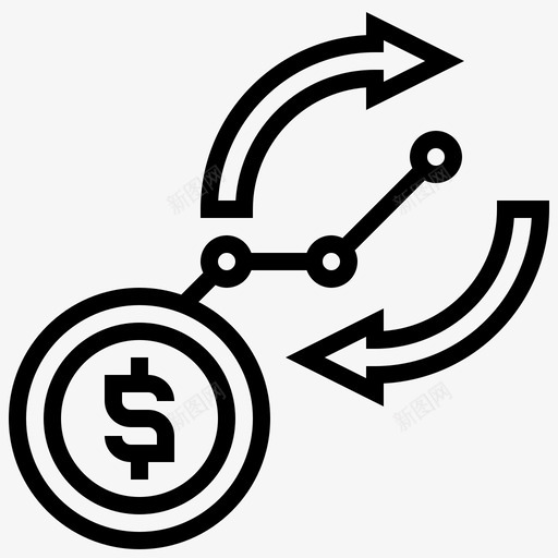 现金流项目管理31线性图标svg_新图网 https://ixintu.com 现金流 线性 项目管理