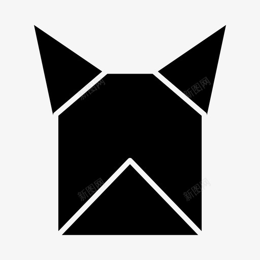 折纸波士顿动物工艺图标svg_新图网 https://ixintu.com 动物 工艺 折纸 波士顿