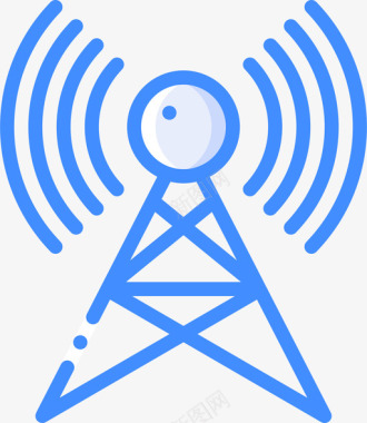 收音机无线2蓝色图标图标