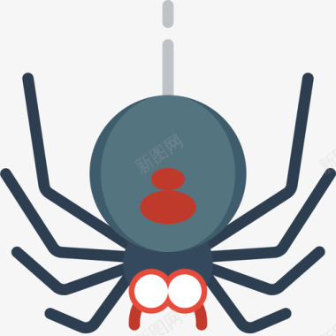蜘蛛昆虫和昆虫4扁平图标图标