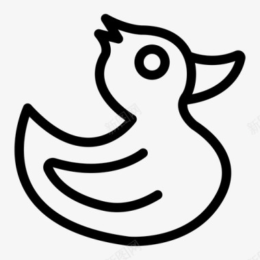 鸭子动物孩子图标图标
