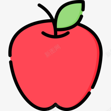 苹果营养18原色图标图标