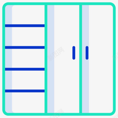 衣柜家具装饰3轮廓颜色图标图标