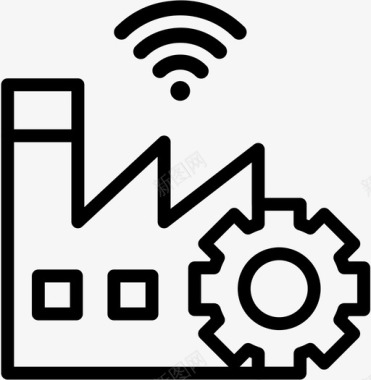 数字工厂工业40创新图标图标