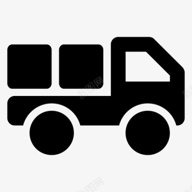 物流配送货物送货车图标图标