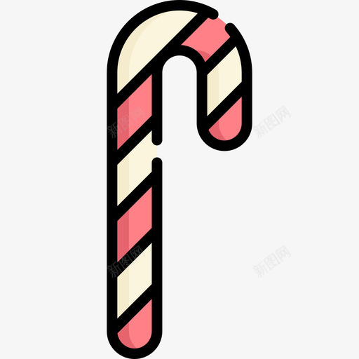 甘蔗糖圣诞装饰2线性颜色图标svg_新图网 https://ixintu.com 圣诞 甘蔗 线性 蔗糖 装饰 颜色