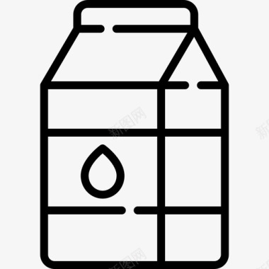 牛奶营养17线性图标图标