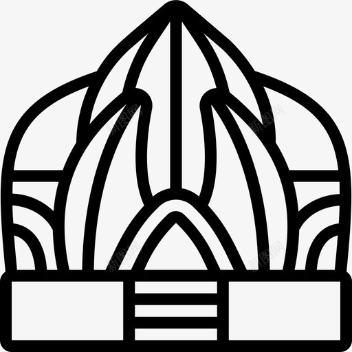 莲花寺印度49直线型图标svg_新图网 https://ixintu.com 印度 直线 线型 莲花寺