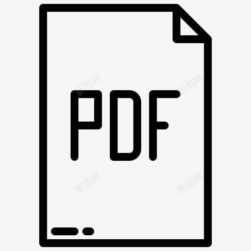 Pdf58号文件线性图标svg_新图网 https://ixintu.com 58号 Pdf 文件 线性