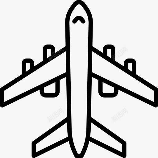 飞机航空38直线型图标svg_新图网 https://ixintu.com 直线 线型 航空 飞机