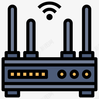 路由器小工具48线颜色图标图标