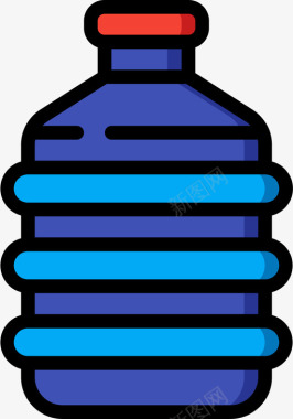 瓶水15线性颜色图标图标