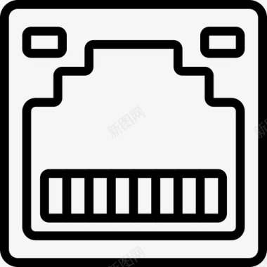 以太网信息技术13线性图标图标