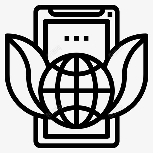 生态学移动网络2线性图标svg_新图网 https://ixintu.com 生态学 移动 移动网 线性 网络