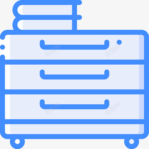 箱子办公家具1件蓝色图标svg_新图网 https://ixintu.com 1件 办公 家具 箱子 蓝色